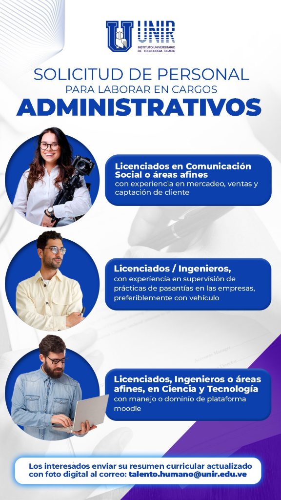 Se buscan postulantes para trabajar en UNIR